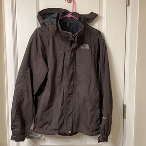 The North Face HyVent Shell Jacket Dark Brown size Medium